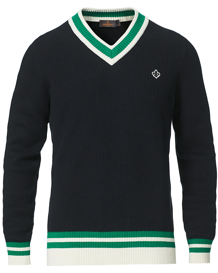 Heren | Truien | Morris | Willoughby V-Neck Cricket Sweater Navy
