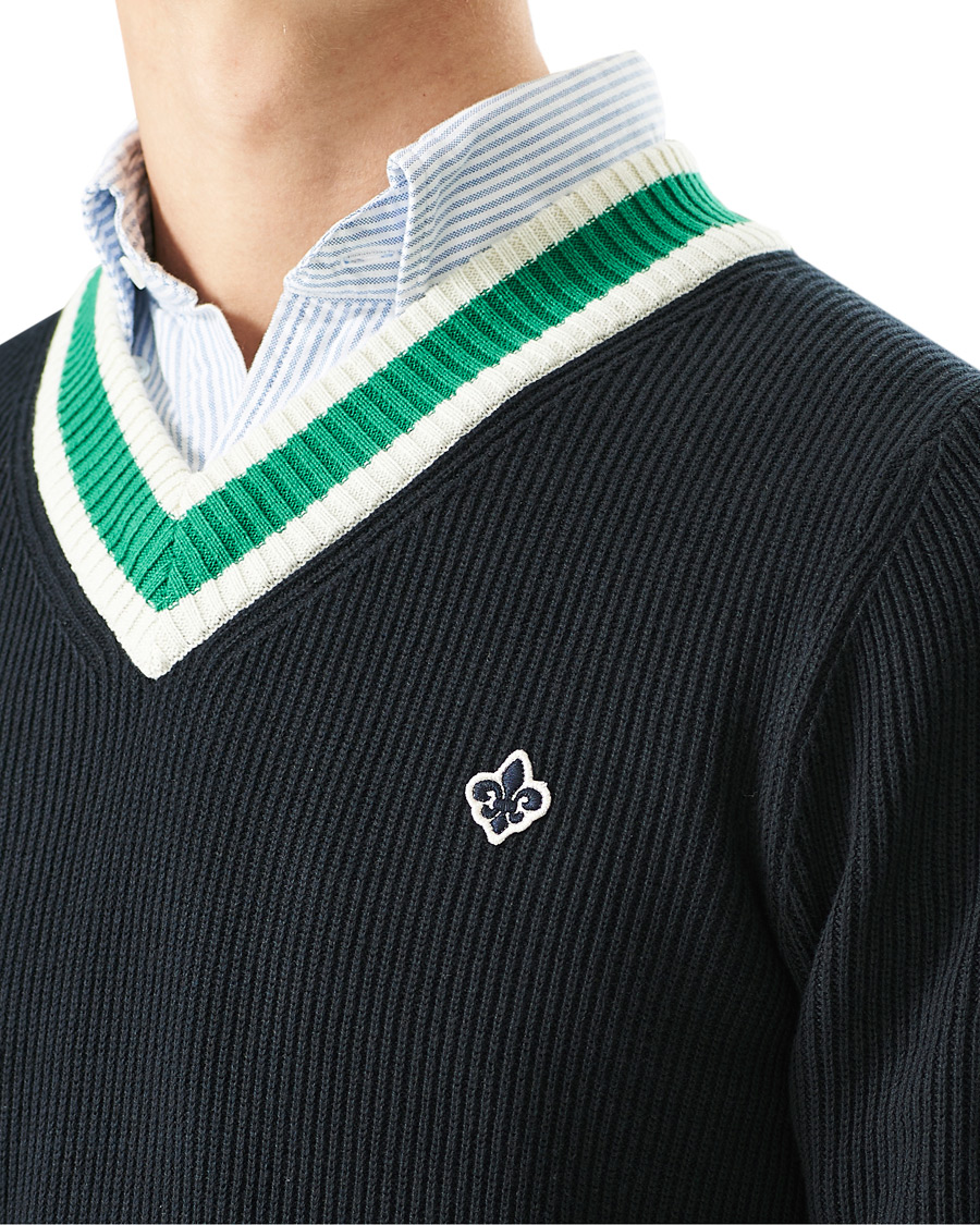 Heren | Truien | Morris | Willoughby V-Neck Cricket Sweater Navy