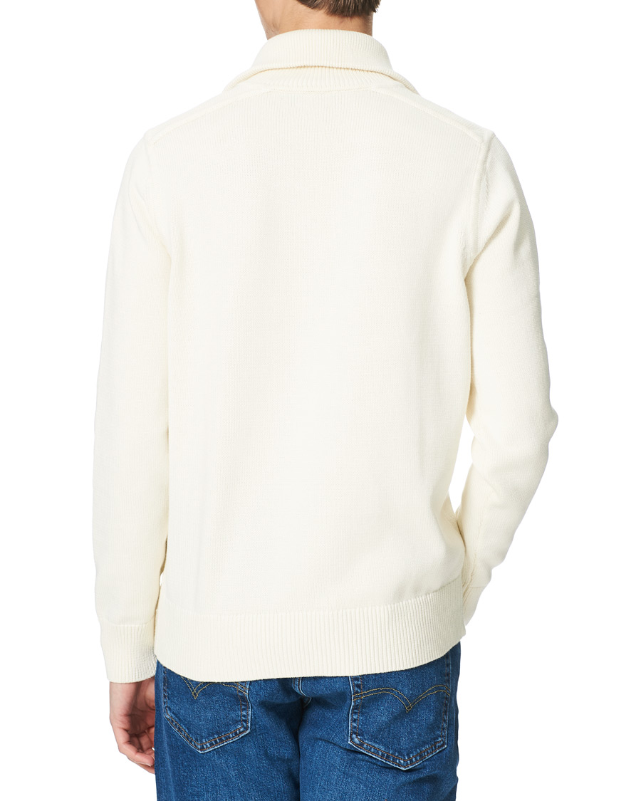 Homme | Pulls Et Tricots | Morris | Norton Logo Knitted Half-Zip Off White