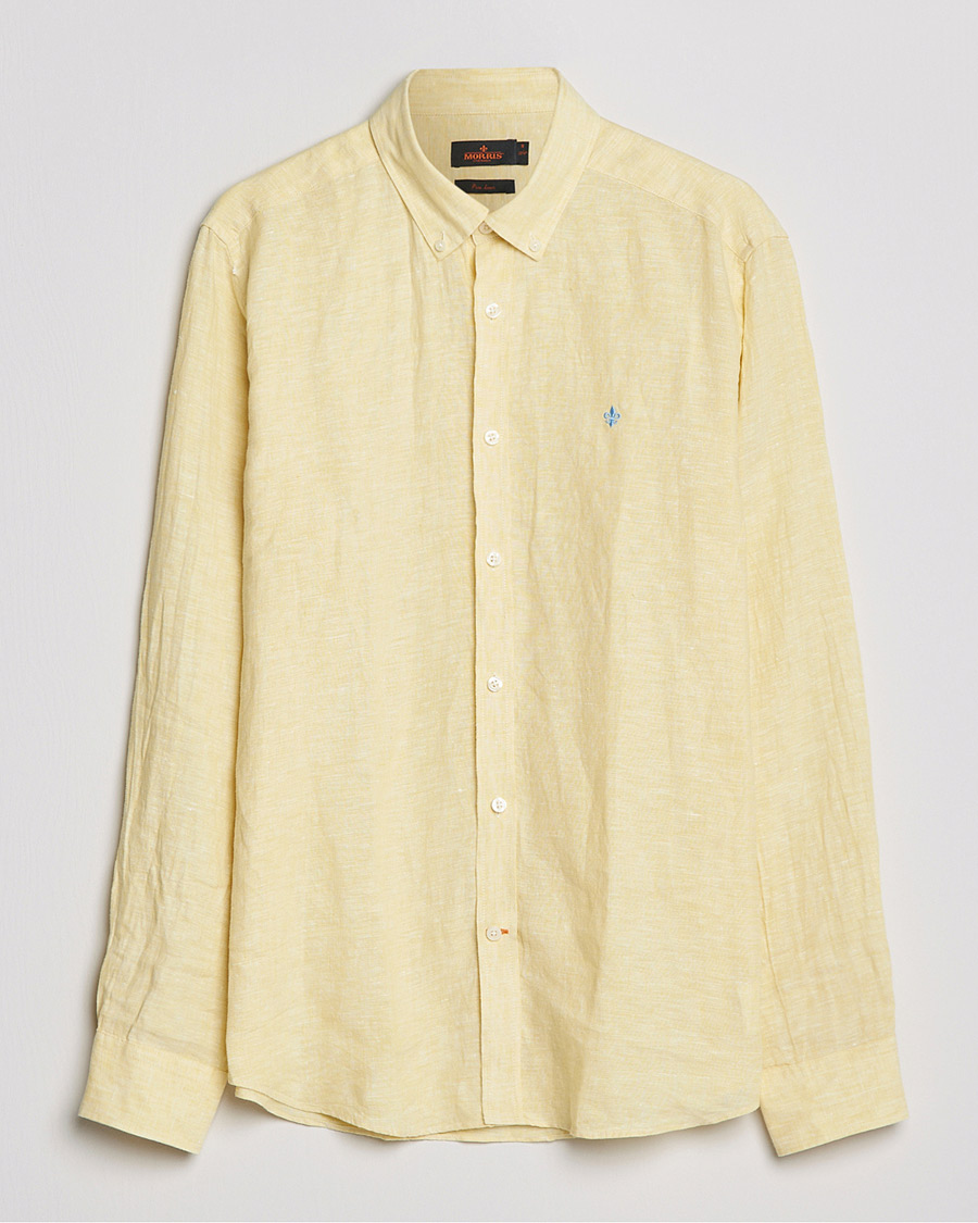 Homme | Chemises | Morris | Douglas Linen Shirt Yellow