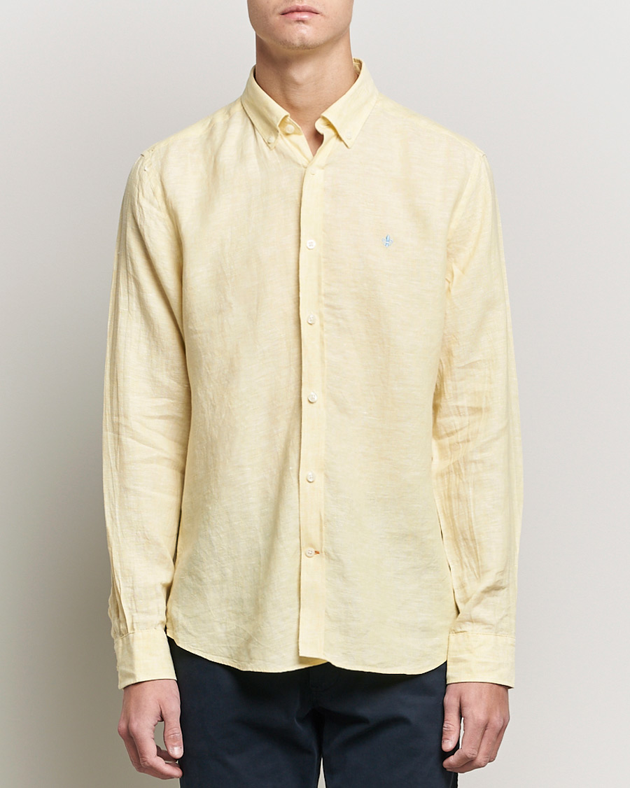 Homme | Chemises | Morris | Douglas Linen Shirt Yellow