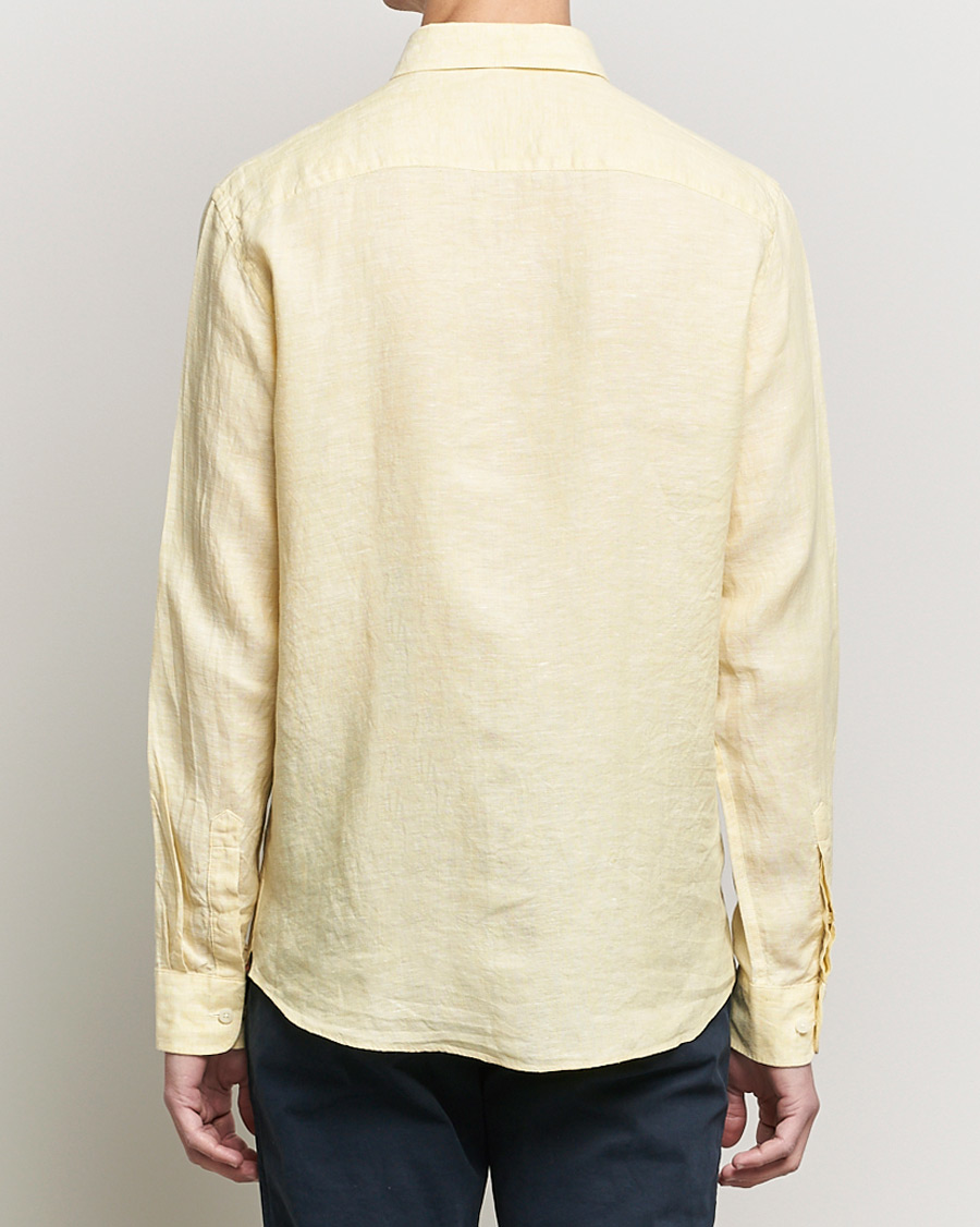 Homme | Chemises | Morris | Douglas Linen Shirt Yellow