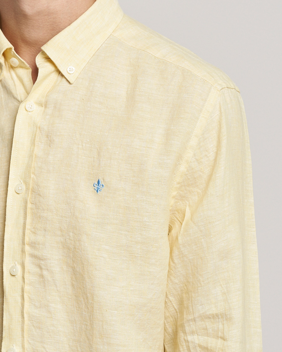 Homme | Chemises | Morris | Douglas Linen Shirt Yellow