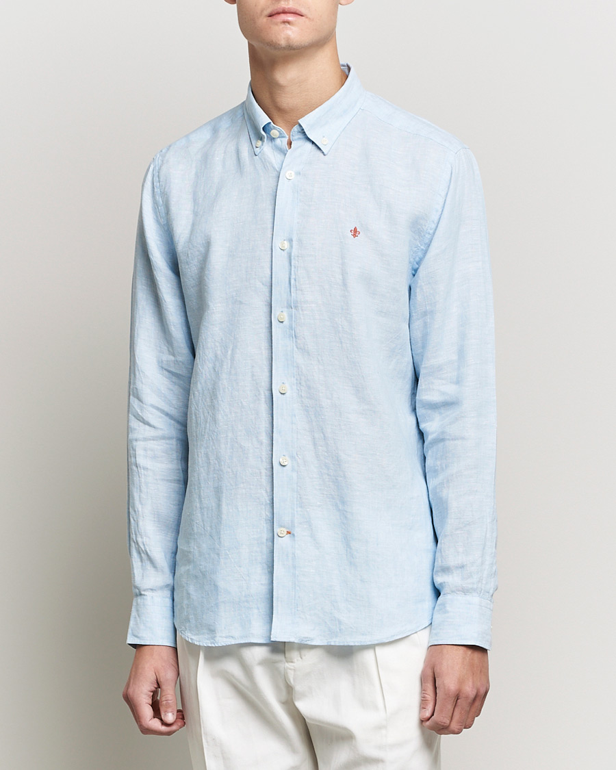 Homme | Chemises | Morris | Douglas Linen Shirt Light blue