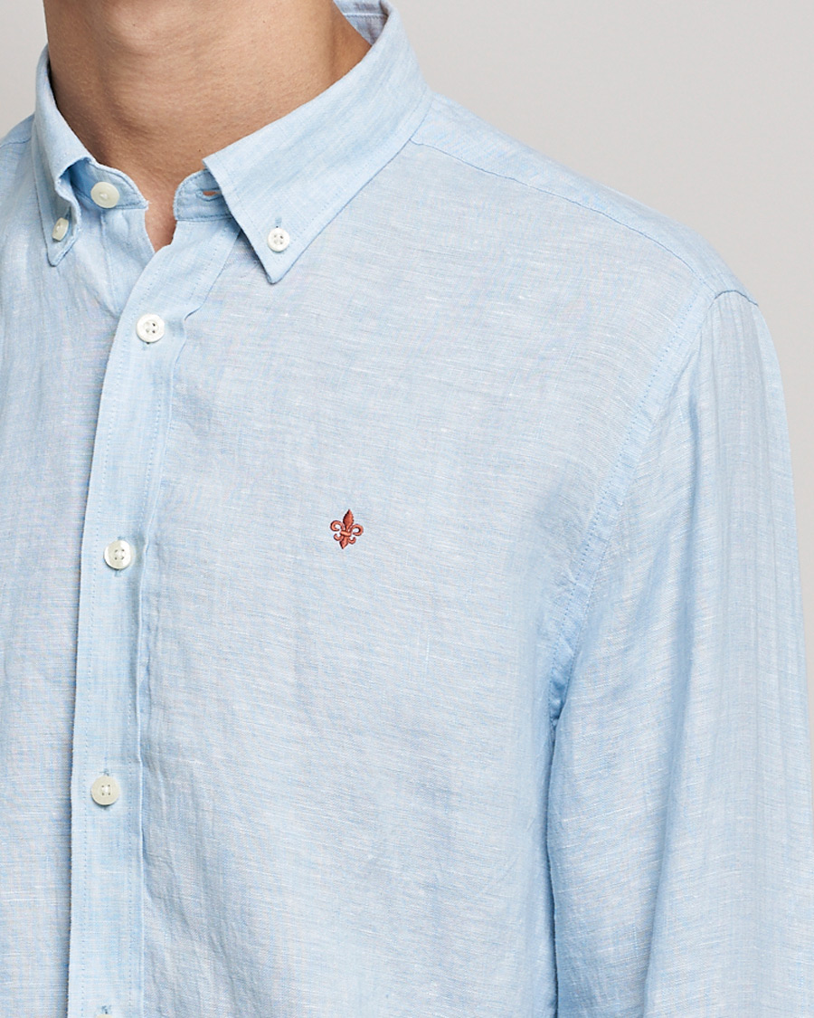 Homme | Chemises | Morris | Douglas Linen Shirt Light blue