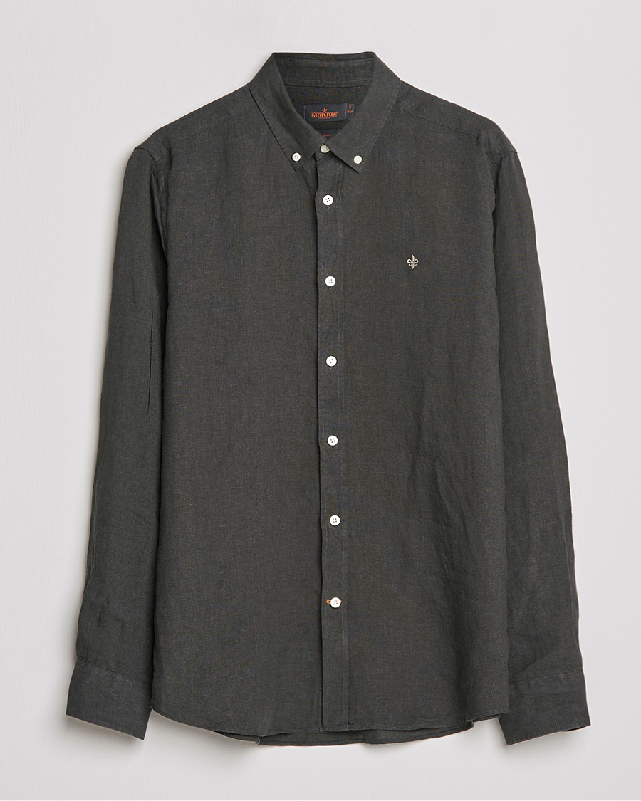 Homme | Chemises | Morris | Douglas Linen Shirt Moss Green