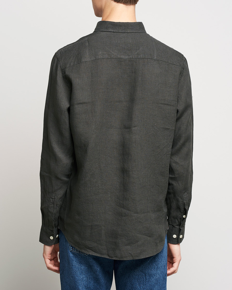 Homme | Chemises | Morris | Douglas Linen Shirt Moss Green