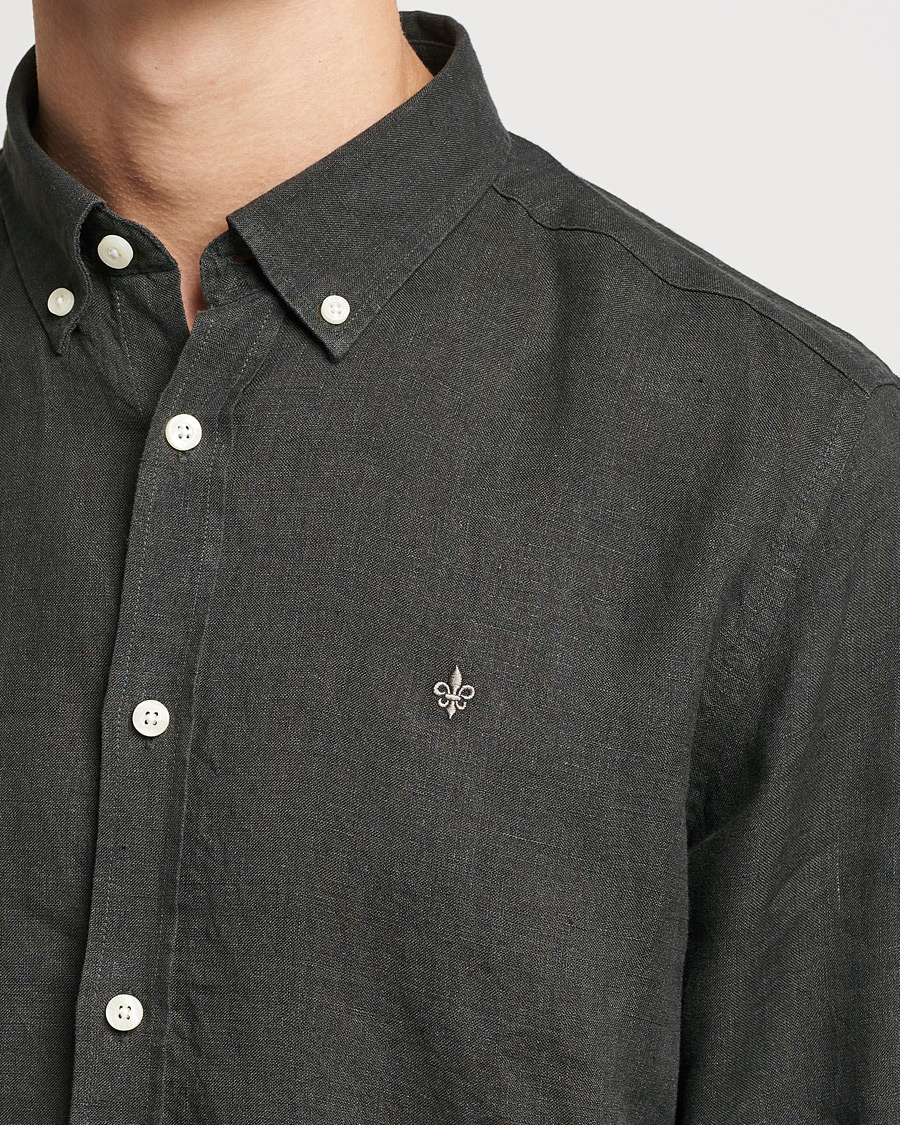Homme | Chemises | Morris | Douglas Linen Shirt Moss Green