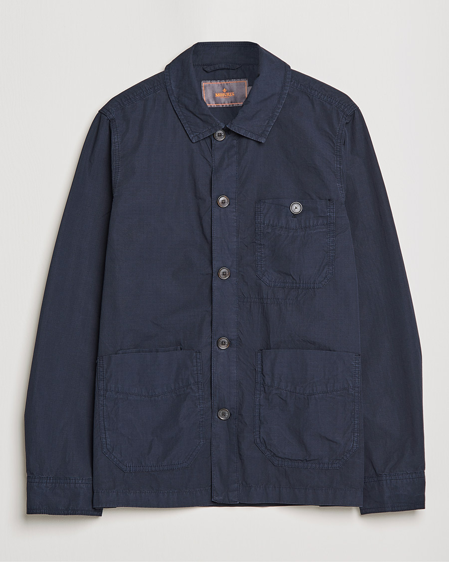 Homme | Chemises | Morris | Morley Ripstop Shirt Jacket Old Blue