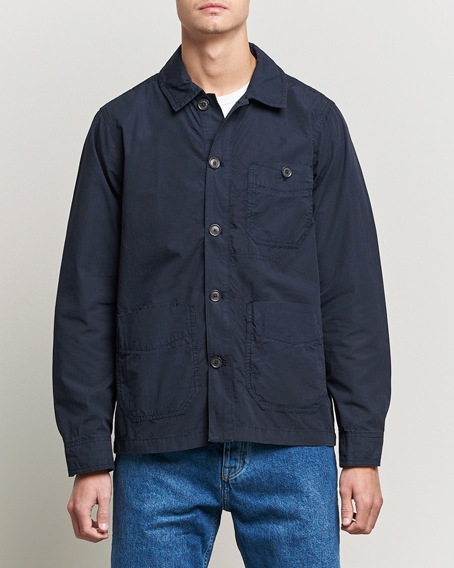 Homme | Chemises | Morris | Morley Ripstop Shirt Jacket Old Blue