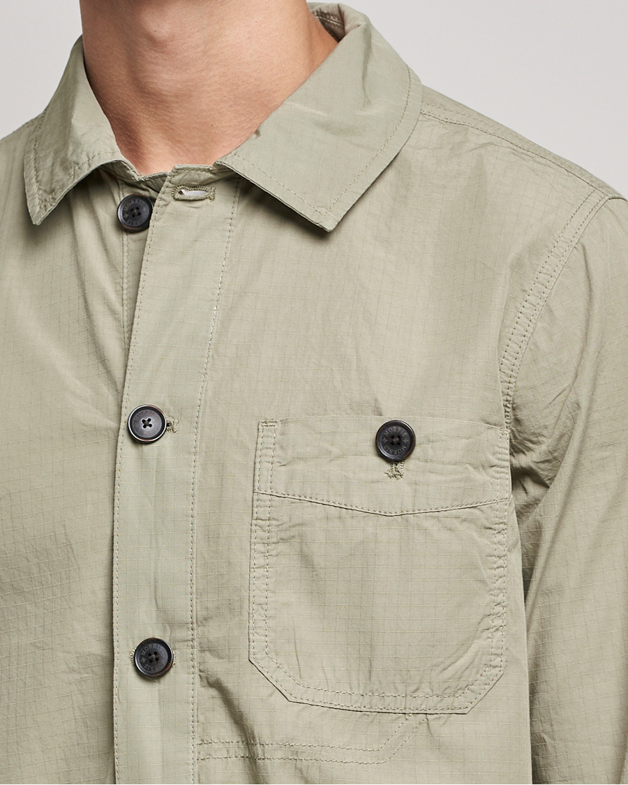 Heren | Overhemden | Morris | Morley Ripstop Shirt Jacket Light Green