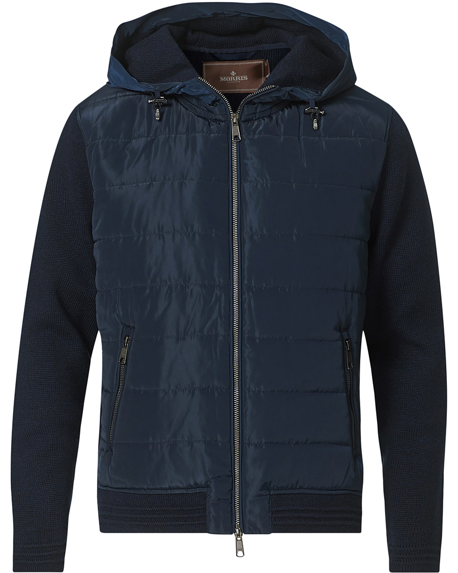 Homme | Manteaux Et Vestes | Morris Heritage | Remington Knitted Hybrid Jacket Navy