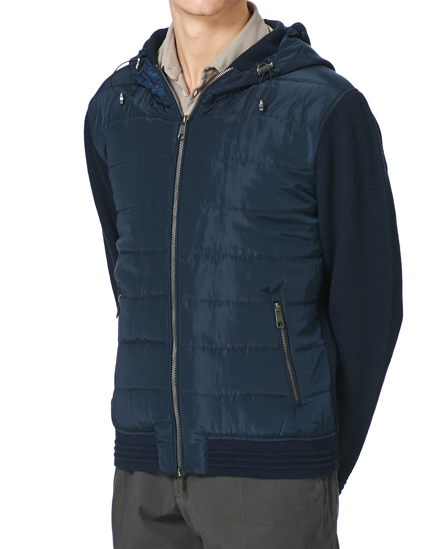 Homme | Manteaux Et Vestes | Morris Heritage | Remington Knitted Hybrid Jacket Navy