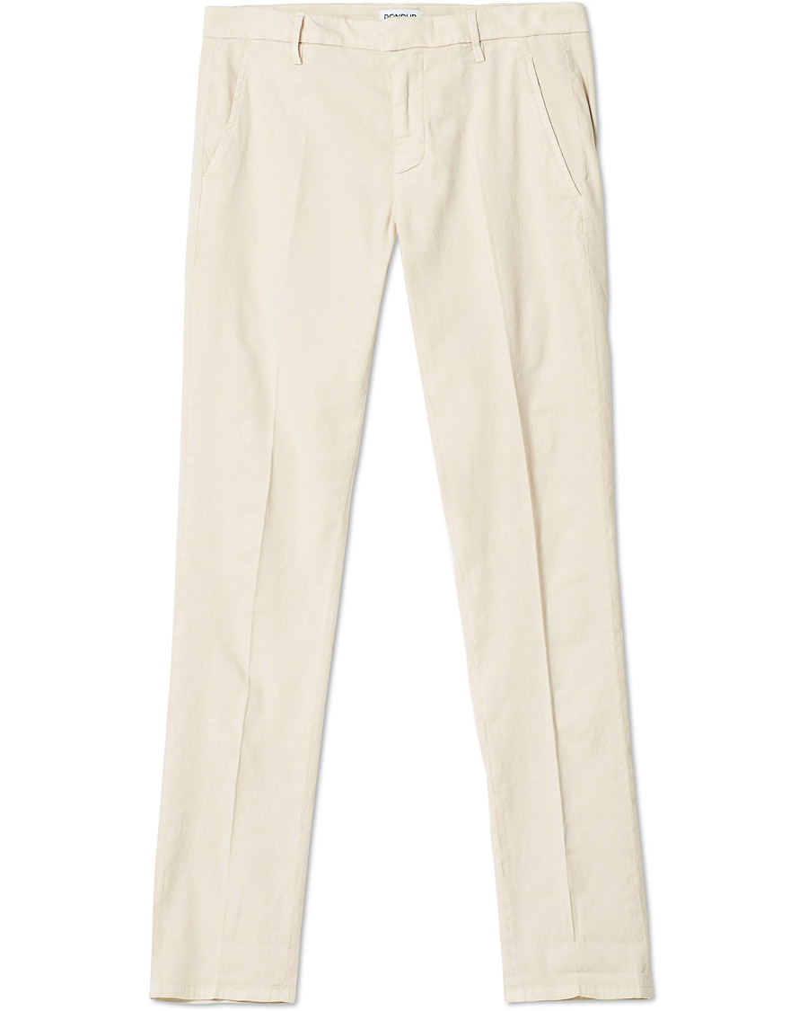 Homme | Pantalons | Dondup | Gaubert Linen Stretch Chinos Beige
