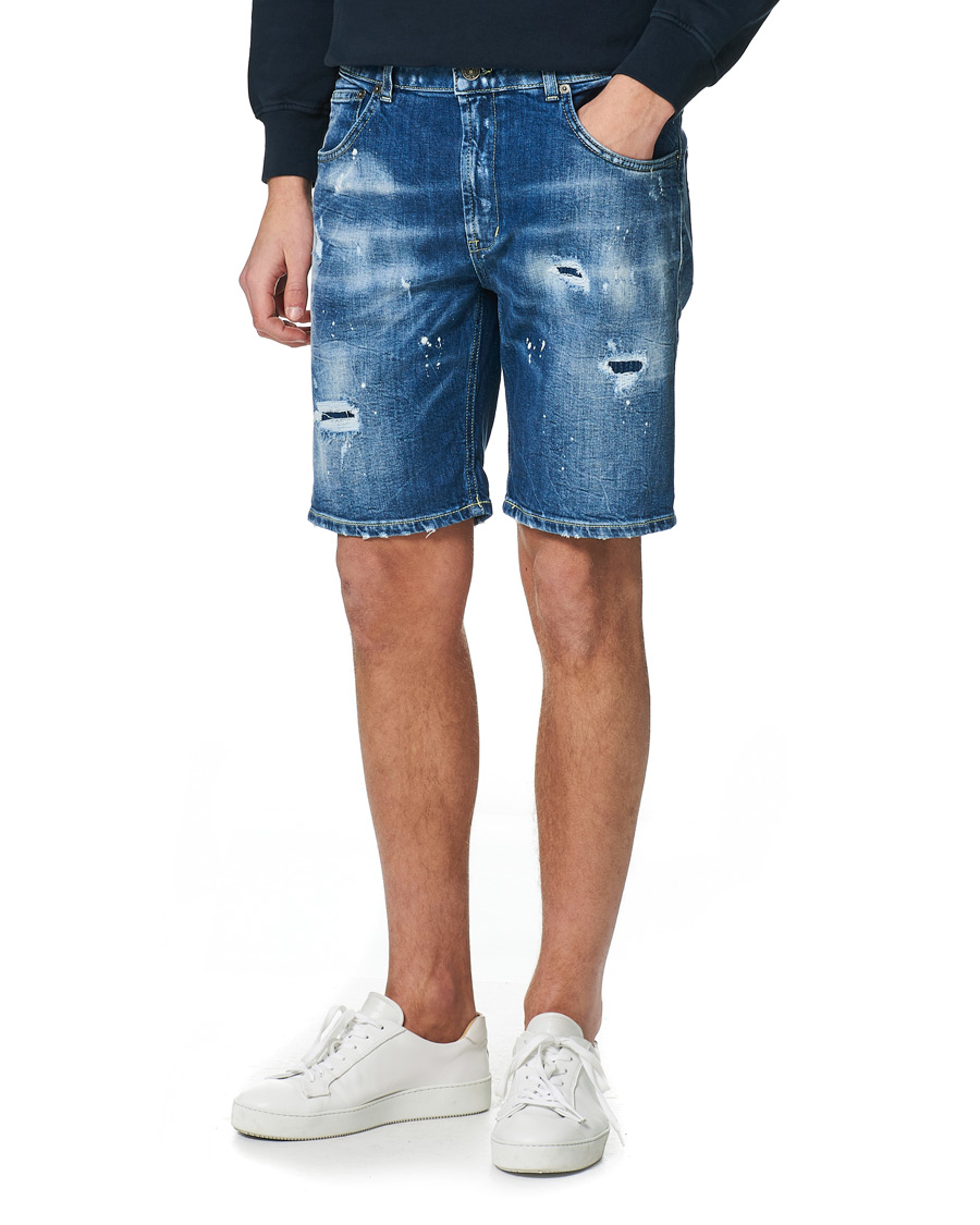 Homme | Shorts | Dondup | Derek Denim Shorts Distressed Blue