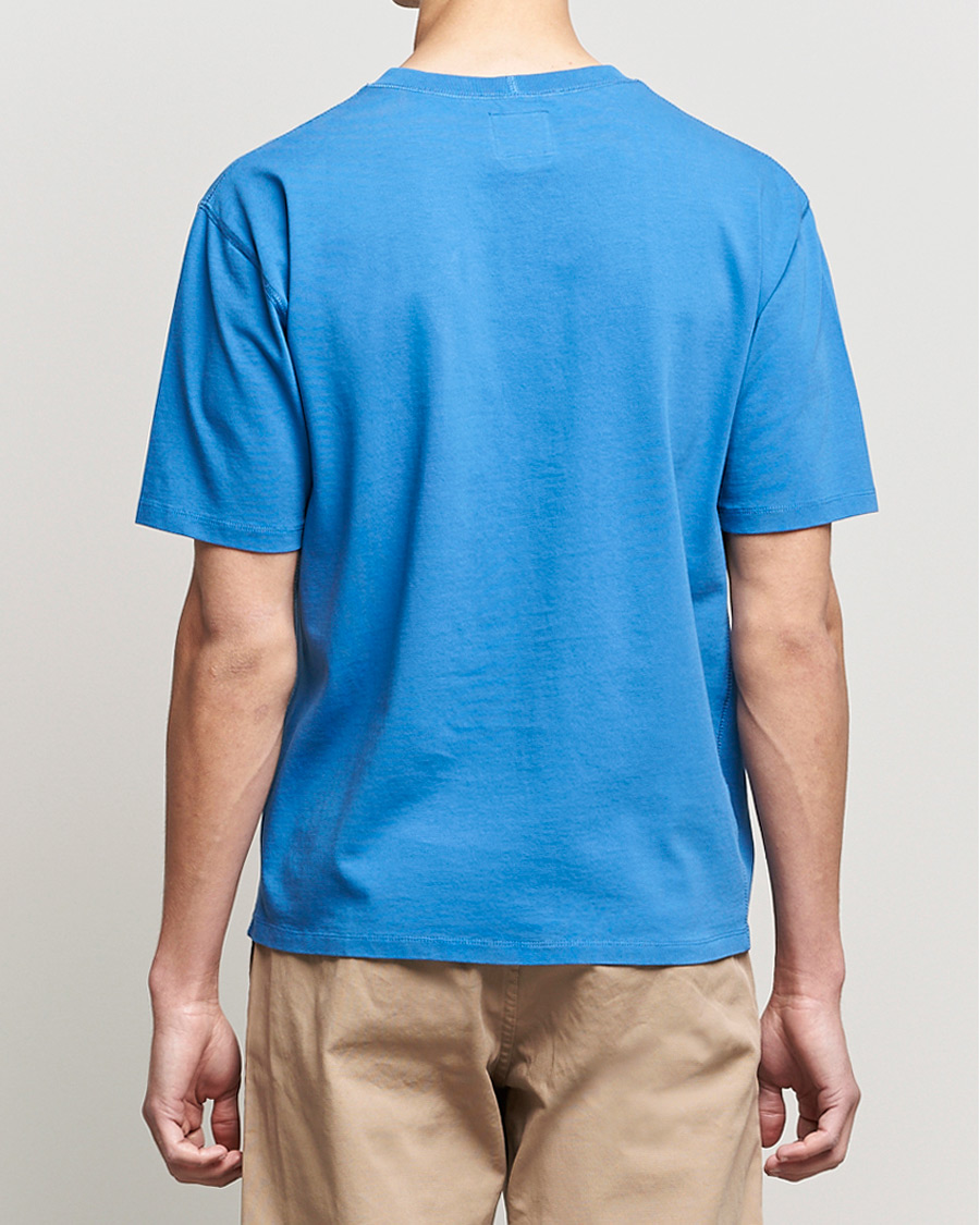 Homme | T-shirts | Drake's | Cotton Hiking Tee Blue