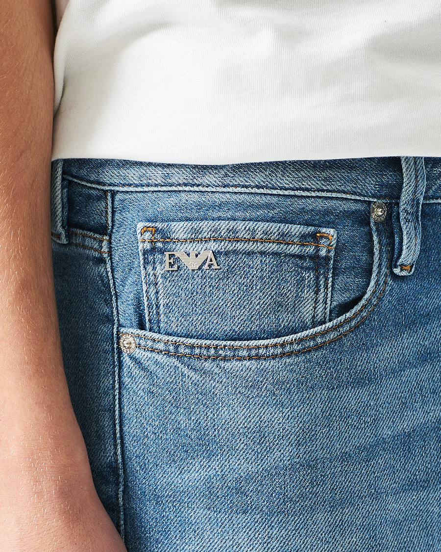 Heren | Jeans | Emporio Armani | Slim Fit Jeans Light Blue