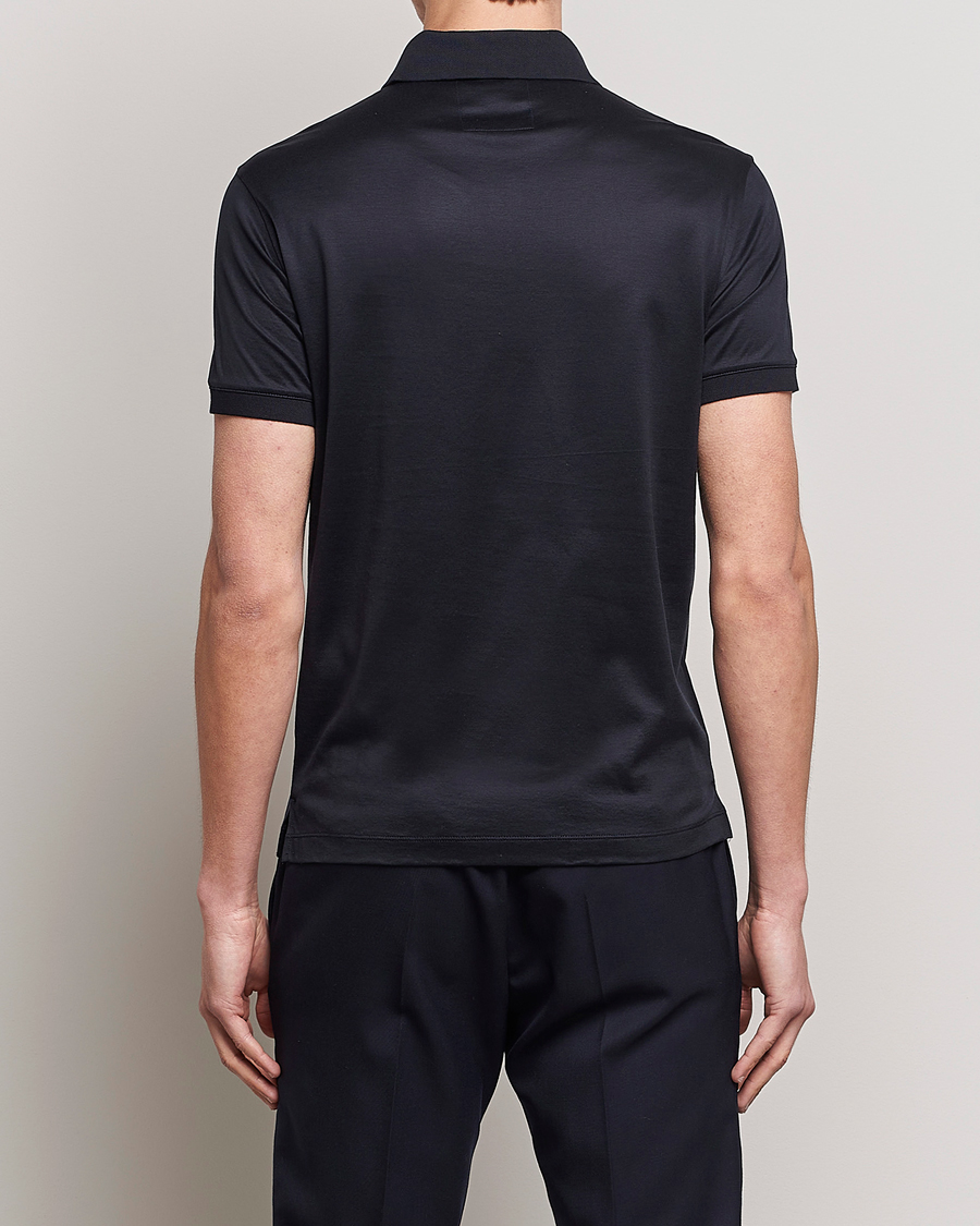 Homme | Polos | Emporio Armani | Cotton Tencel Polo Navy