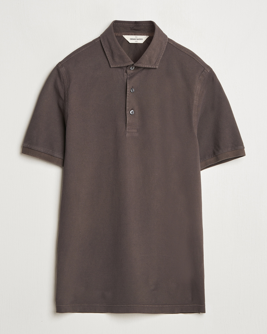 Heren | Polo's | Gran Sasso | Washed Polo Brown