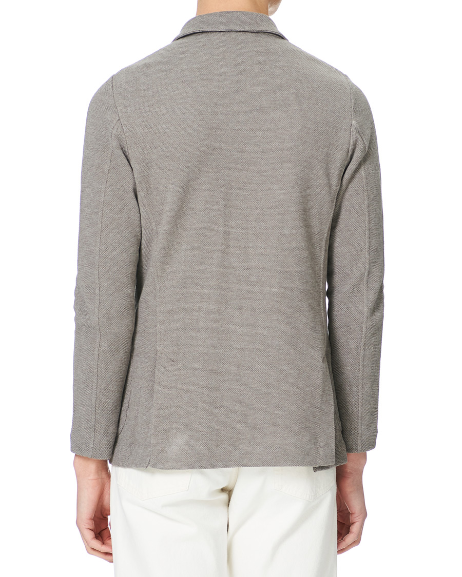 Homme | Blazers | Gran Sasso | Structured Cotton/Linen Blazer Grey/Brown