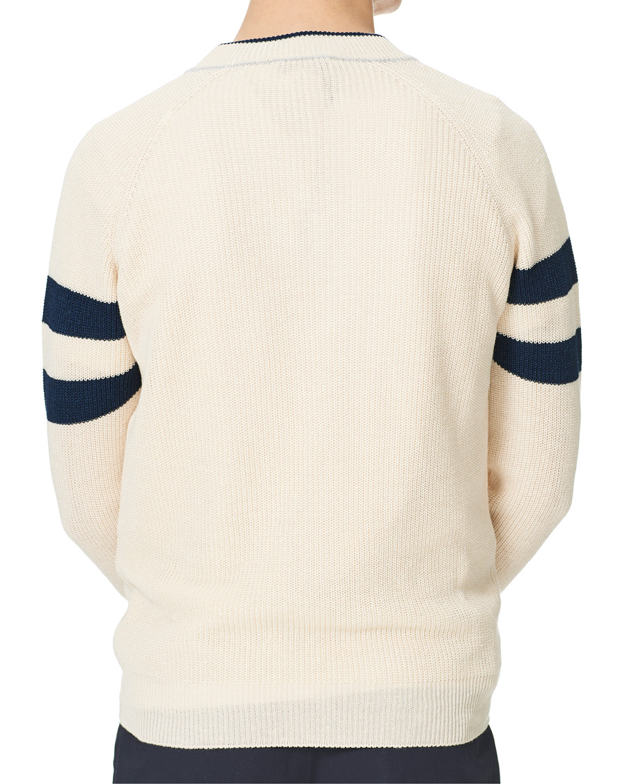 Homme | Pulls Et Tricots | Gran Sasso | Linen/Cotton Cricket V-Neck Sweater White