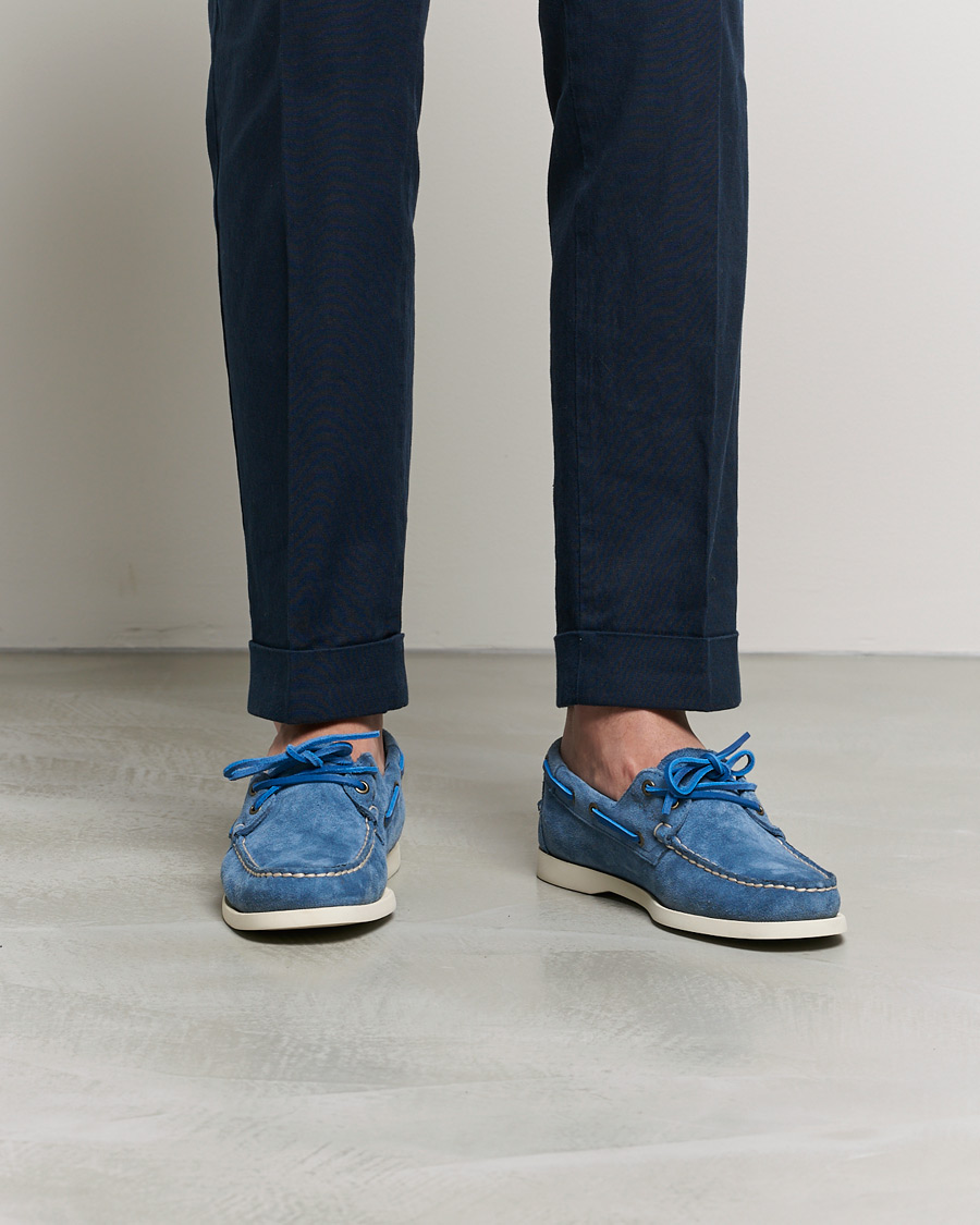Homme | Sebago Docksides Suede Boat Shoe Indigo | Sebago | Docksides Suede Boat Shoe Indigo