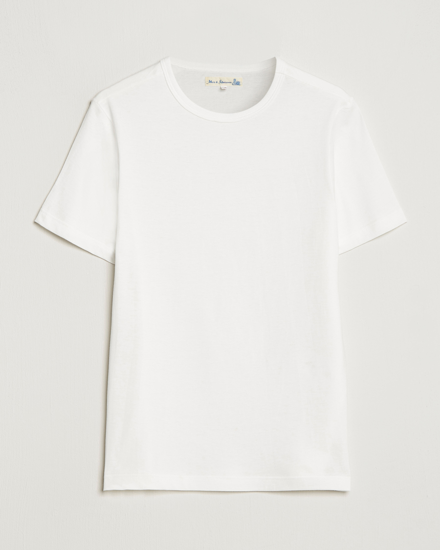 Homme | T-shirts | Merz b. Schwanen | 1950s Classic Loopwheeled White