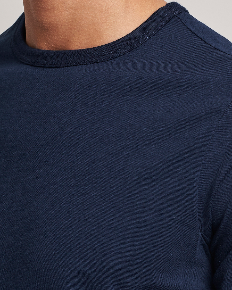 Homme | T-shirts | Merz b. Schwanen | 1950s Classic Loopwheeled T-shirt Ink Blue