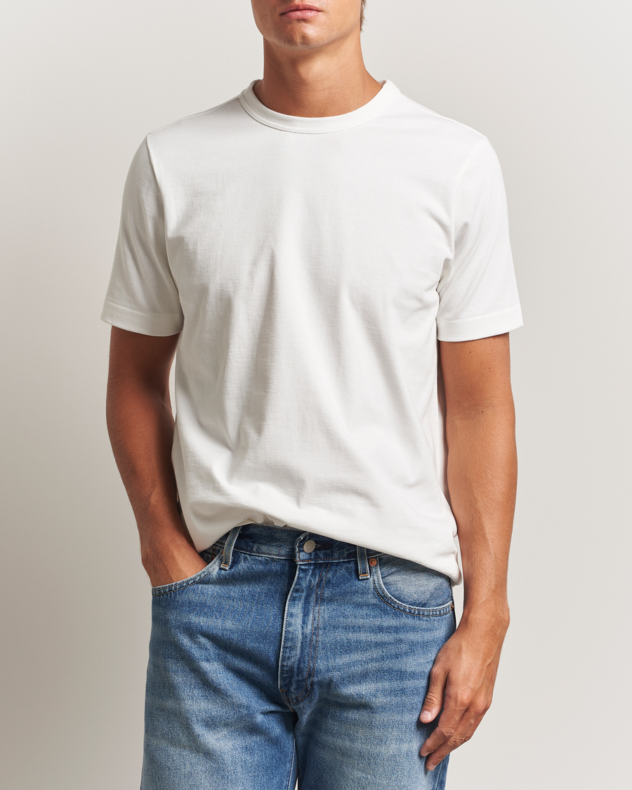 Homme | T-shirts | Merz b. Schwanen | Relaxed Fit Loopwheeled T-Shirt White