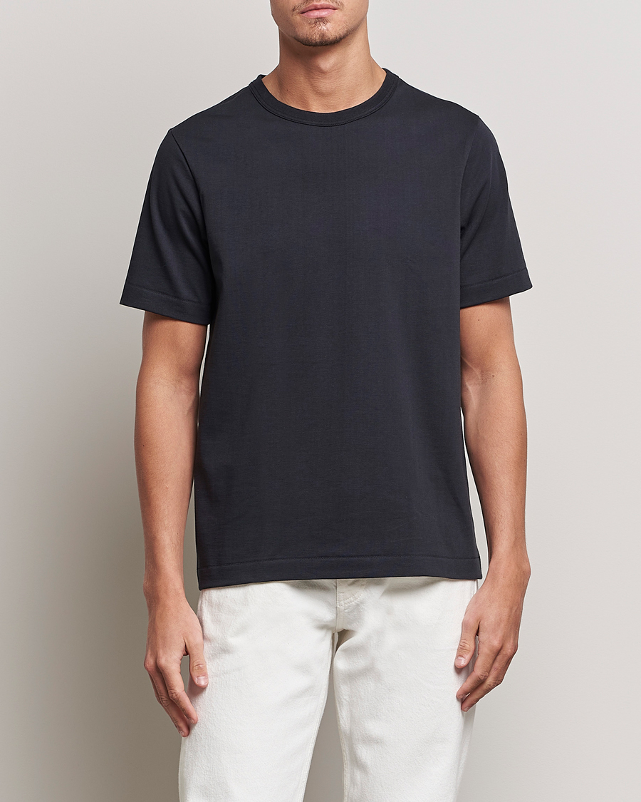 Heren | T-shirts | Merz b. Schwanen | Relaxed Fit Loopwheeled T-Shirt Charcoal