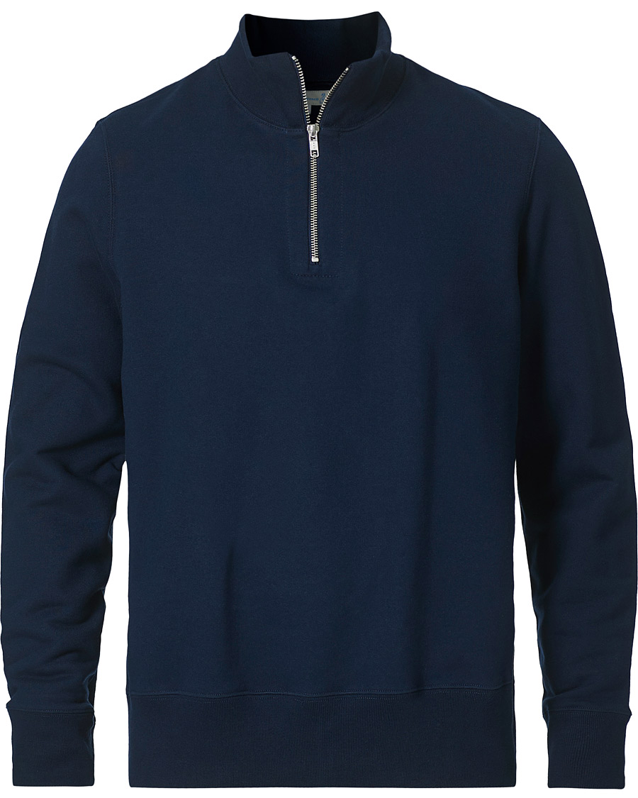 Homme | Pulls Et Tricots | Merz b. Schwanen | Organic Cotton Half Zip Sweat Ink