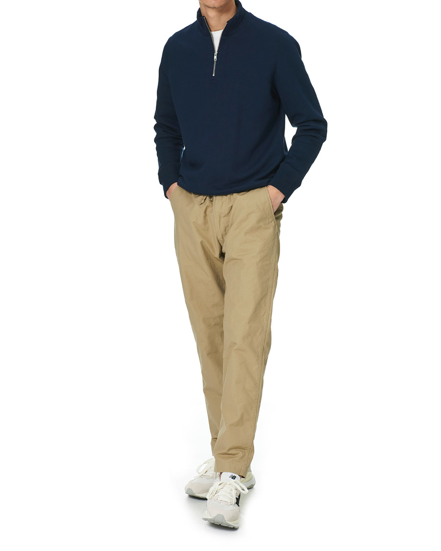 Homme | Pulls Et Tricots | Merz b. Schwanen | Organic Cotton Half Zip Sweat Ink