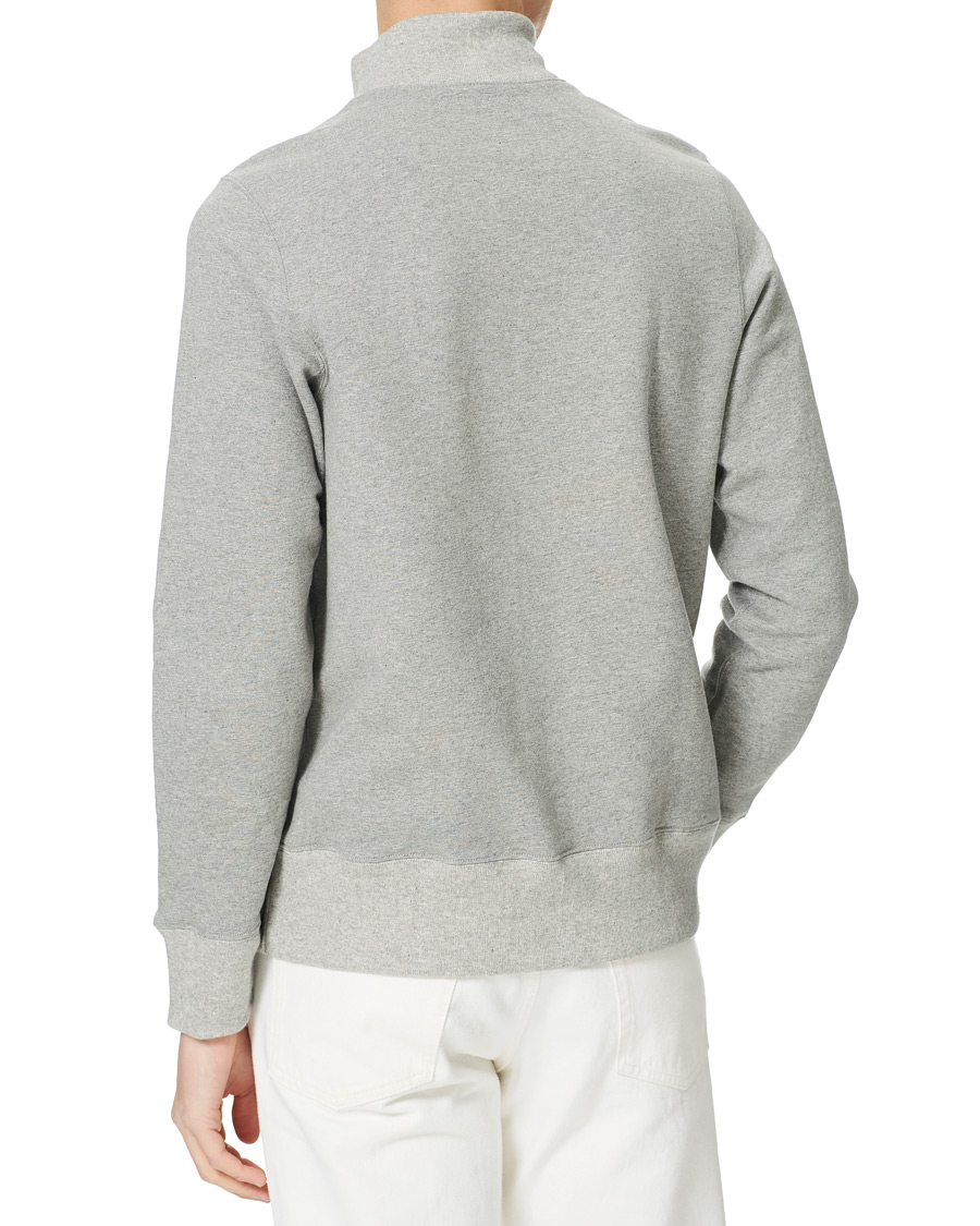 Homme | Pulls Et Tricots | Merz b. Schwanen | Organic Cotton Half Zip Sweat Grey Mel