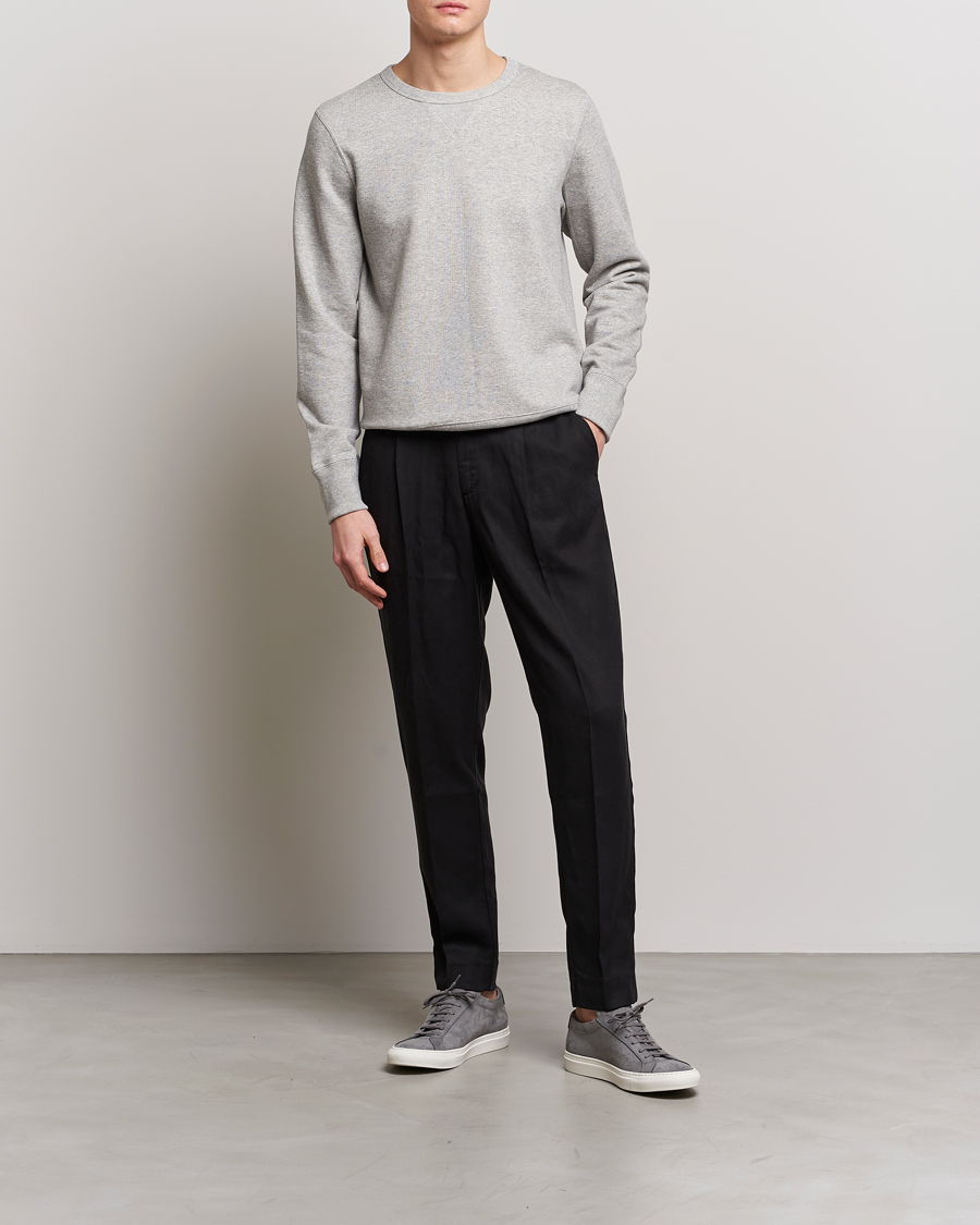 Homme | Pulls Et Tricots | Merz b. Schwanen | Organic Cotton Crew Neck Sweat Grey Mel