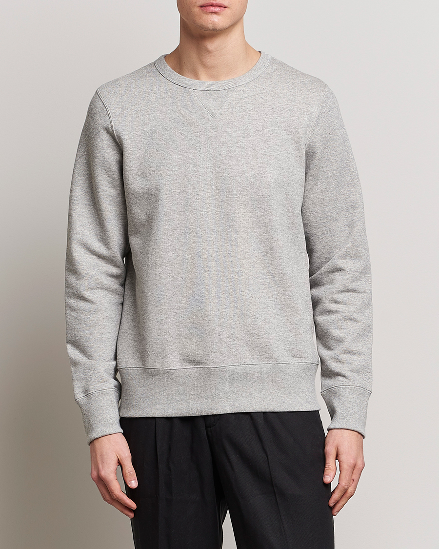 Homme | Pulls Et Tricots | Merz b. Schwanen | Organic Cotton Crew Neck Sweat Grey Mel