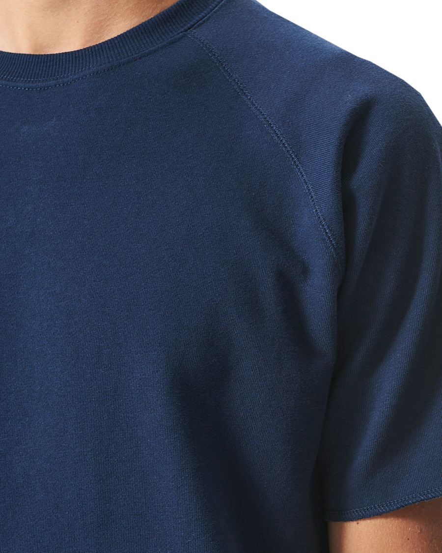 Heren | T-shirts | BEAMS PLUS | Short Sleeve Cut Off Tee Navy