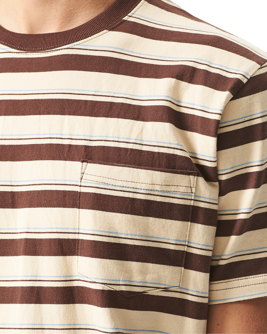 Homme | T-shirts | BEAMS PLUS | Striped Pocket Tee Beige