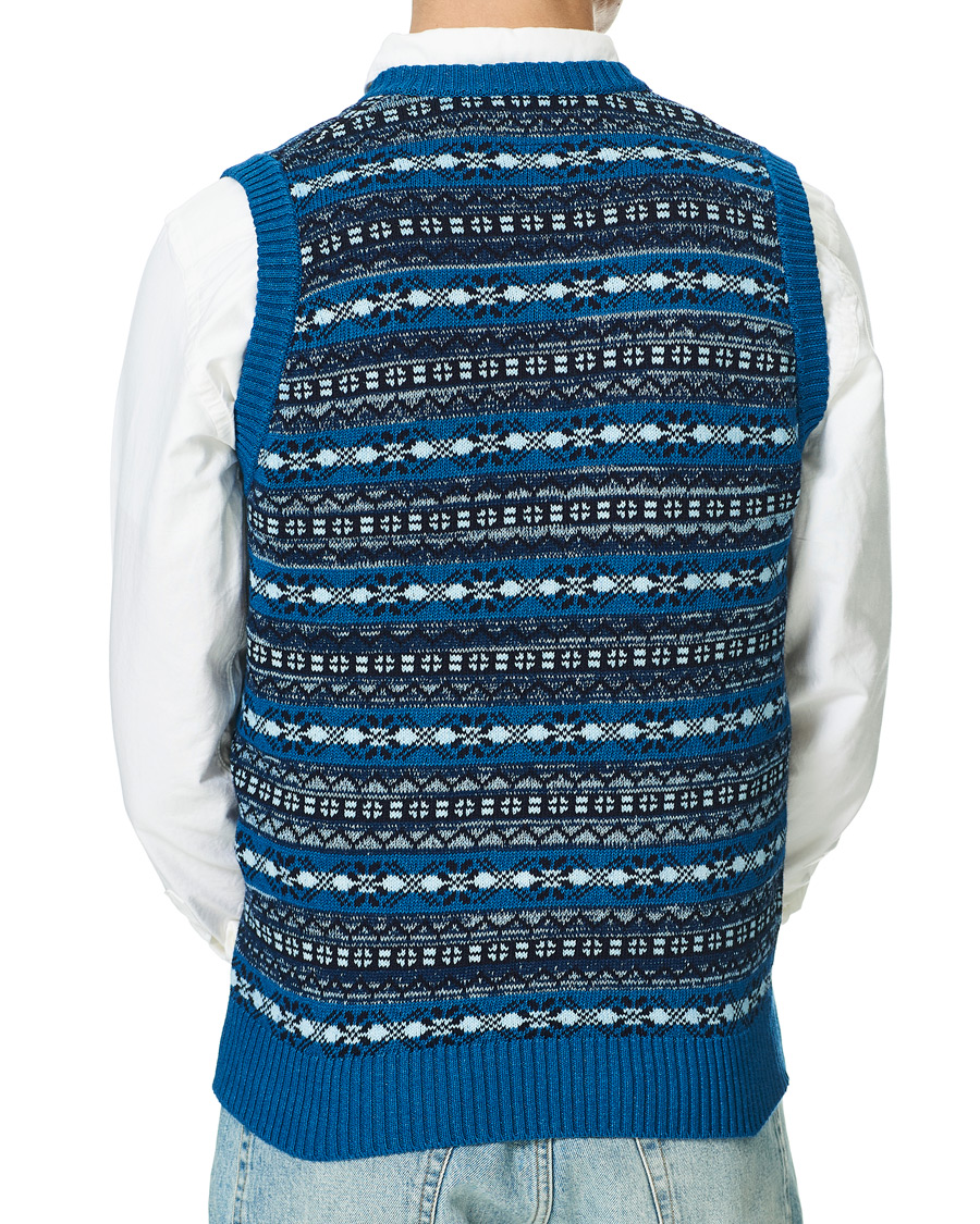 Homme | Pulls Et Tricots | BEAMS PLUS | Fairisle Knit Vest Indigo Blue