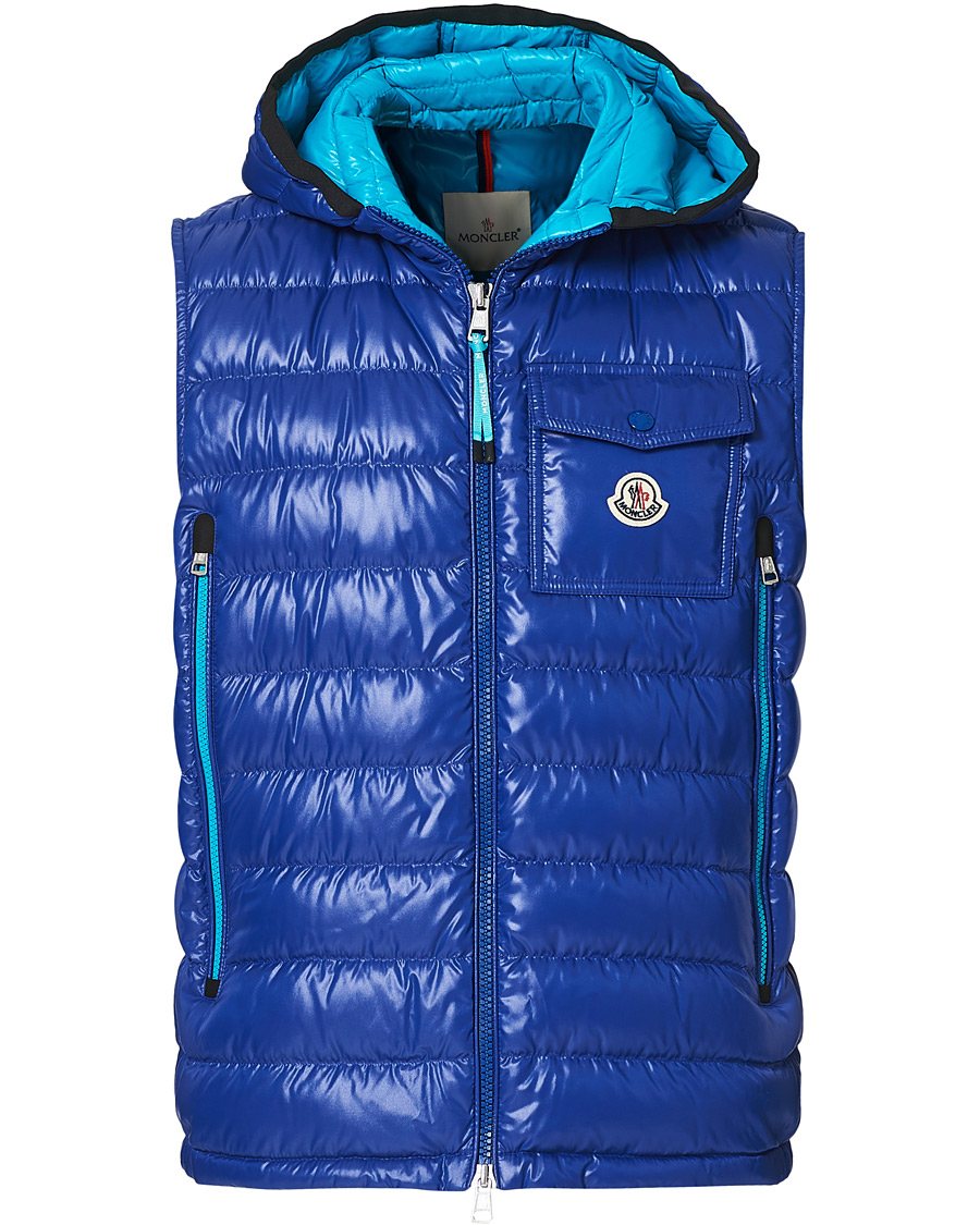 Homme | Manteaux Et Vestes | Moncler | Ragot Hooded Down Vest Blue
