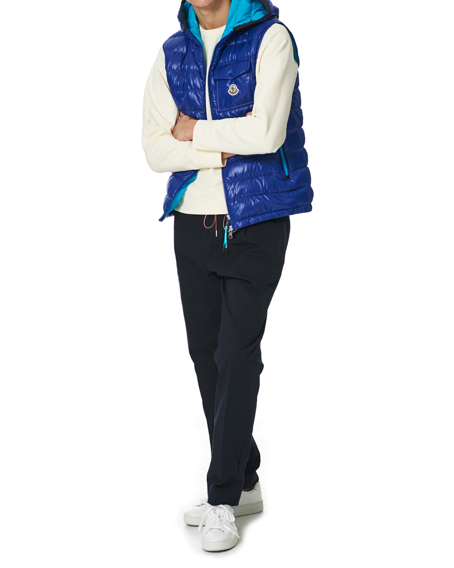 Homme | Manteaux Et Vestes | Moncler | Ragot Hooded Down Vest Blue