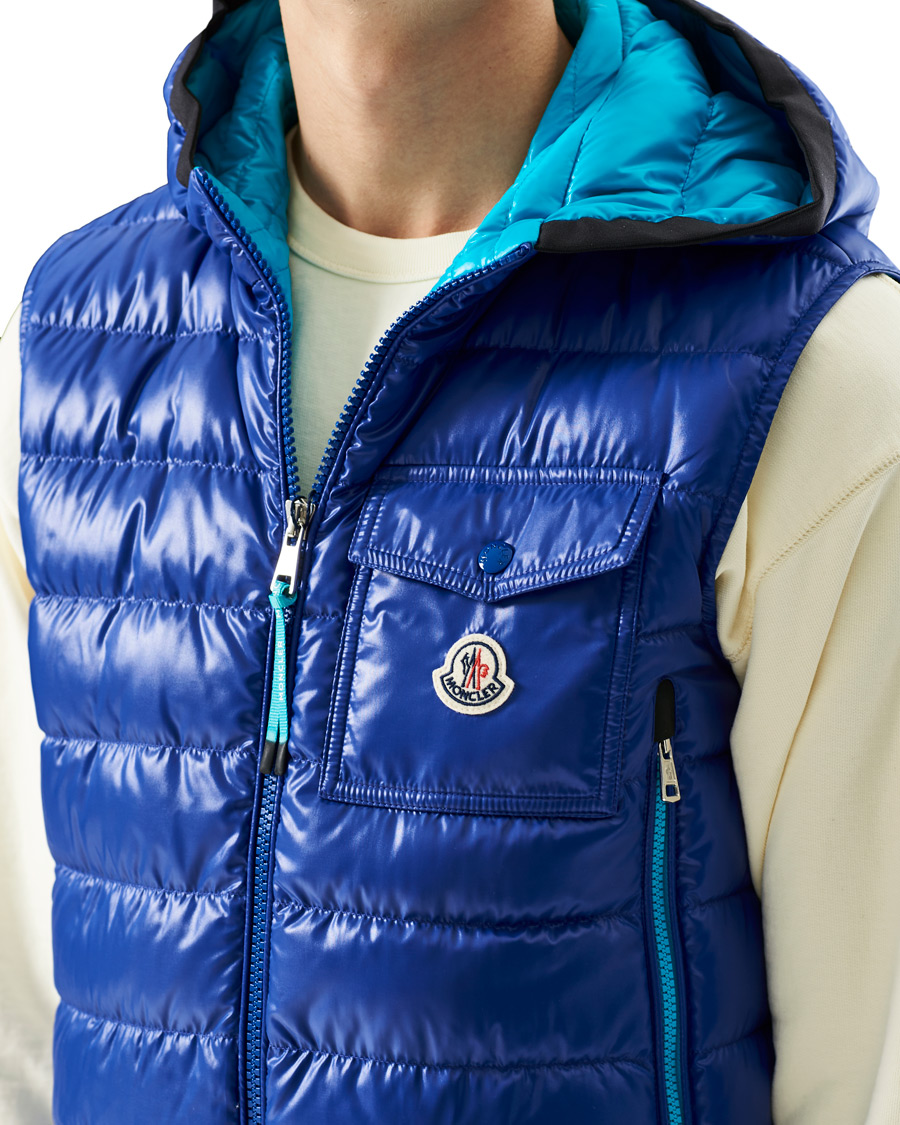 Homme | Manteaux Et Vestes | Moncler | Ragot Hooded Down Vest Blue
