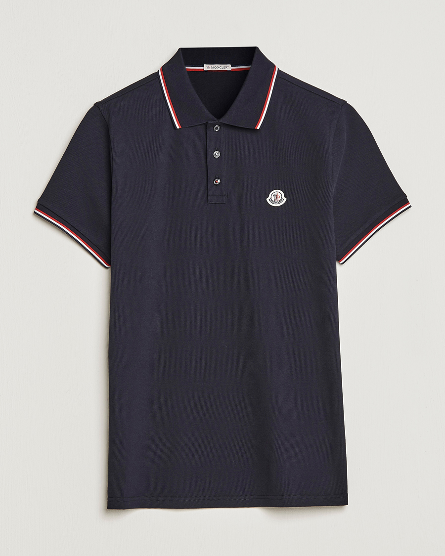 Homme | Polos | Moncler | Contrast Rib Polo Navy
