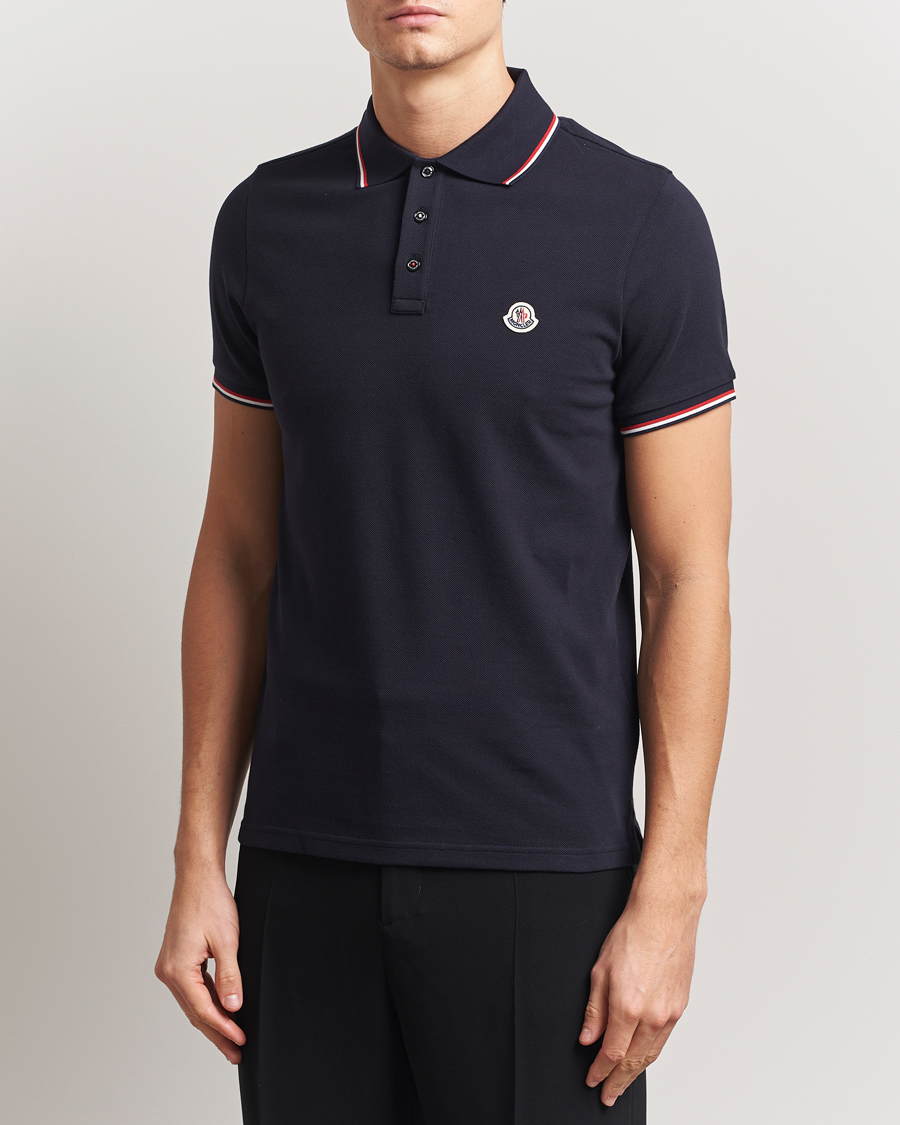 Homme | Polos | Moncler | Contrast Rib Polo Navy
