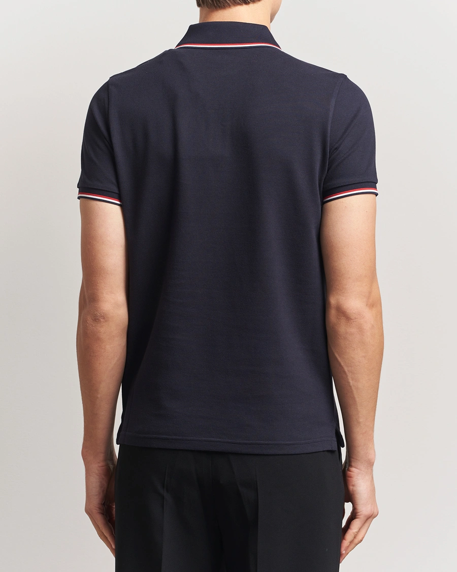 Heren | Polo's | Moncler | Contrast Rib Polo Navy