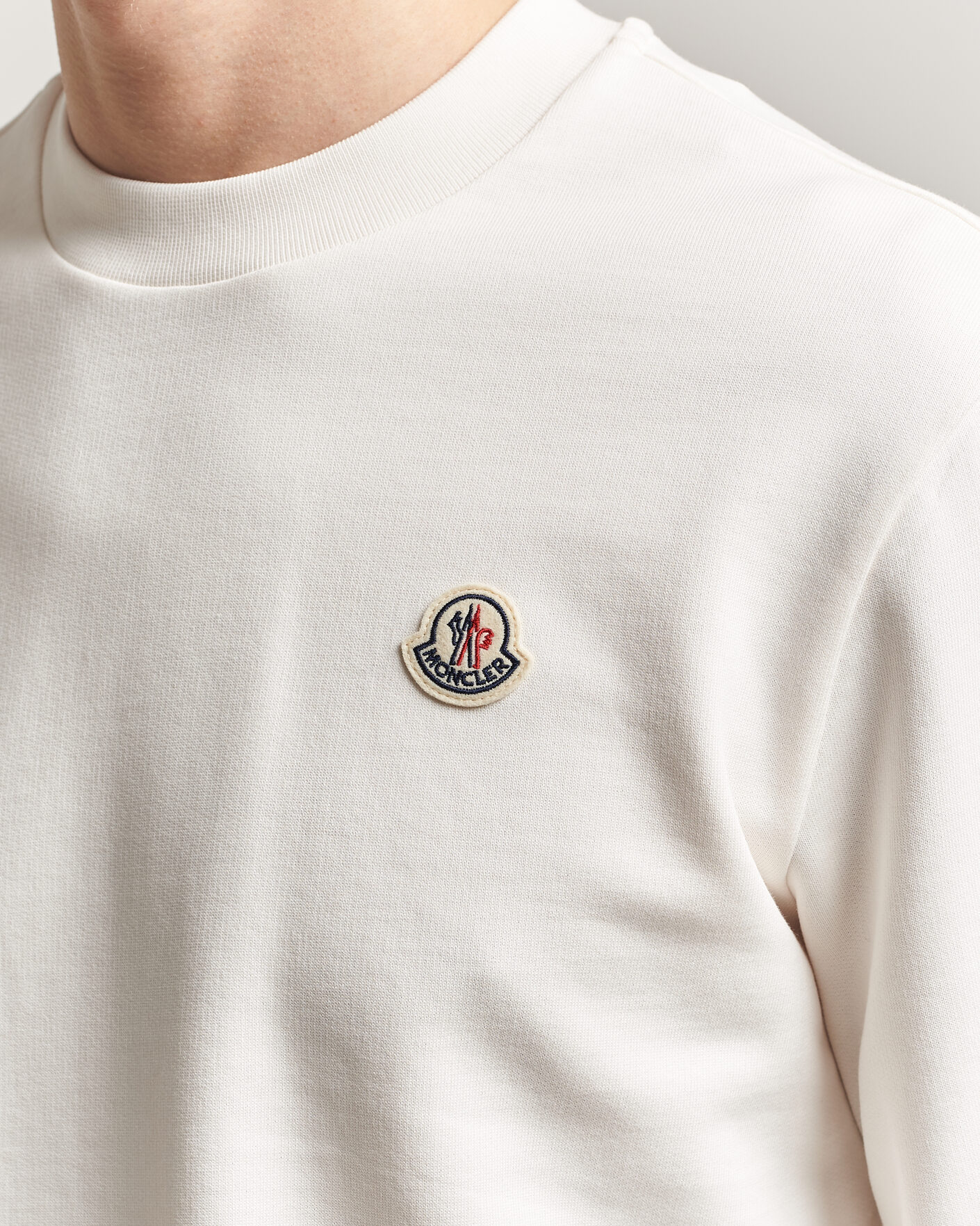 Homme | Pulls Et Tricots | Moncler | Logo Sweatshirt White