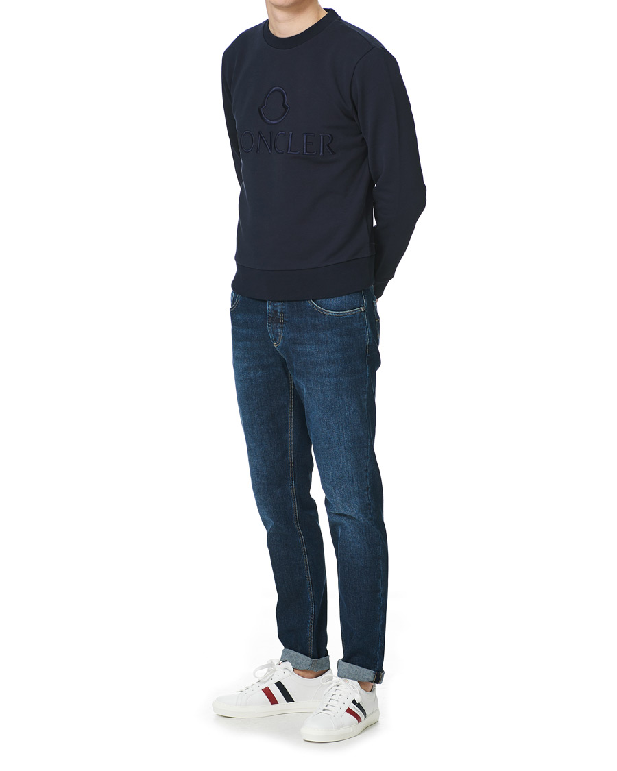 Homme | Pulls Et Tricots | Moncler | Embroidered Logo Sweatshirt Navy