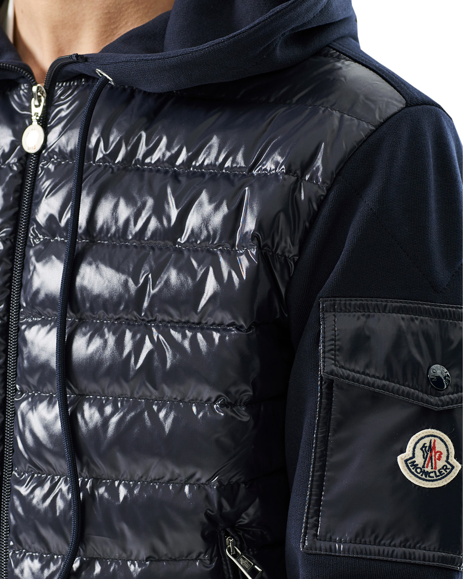 Homme | Pulls Et Tricots | Moncler | Hooded Hybrid Full Zip Navy