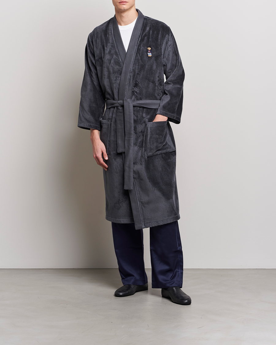 Homme | Peignoirs Et Pyjamas | Ralph Lauren Home | Flag Sweater Bear Bathrobe Charcoal
