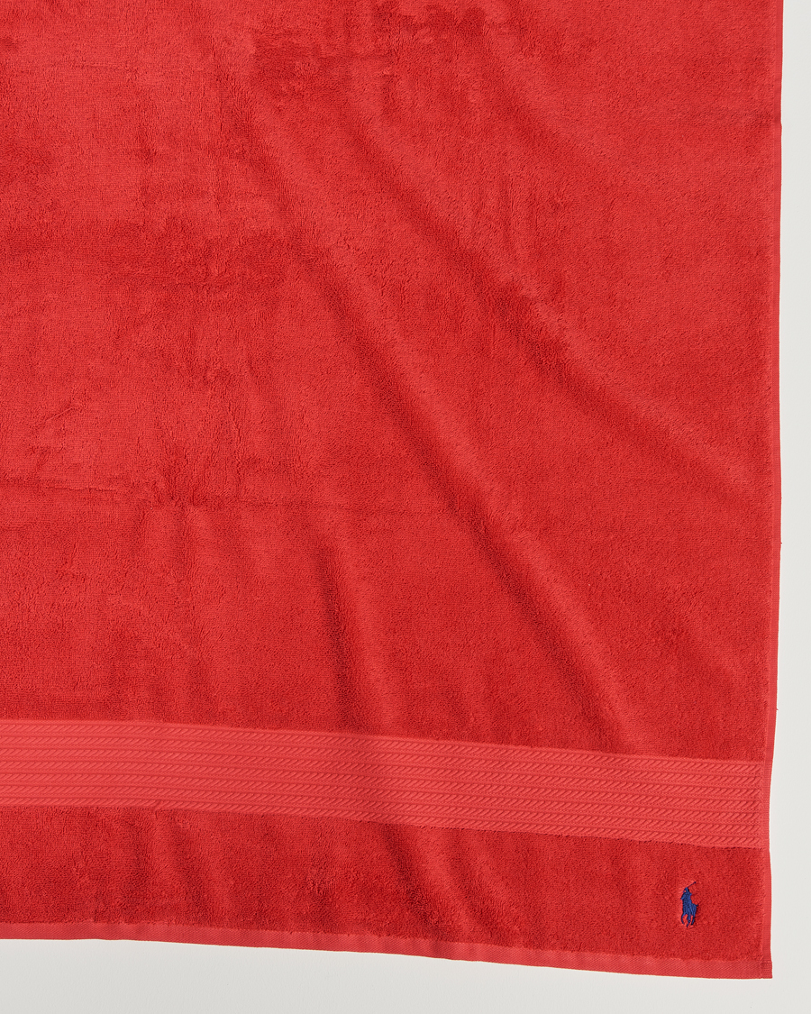 Homme | Ralph Lauren Home Polo Player Shower Towel 75x140 Red Rose | Ralph Lauren Home | Polo Player Shower Towel 75x140 Red Rose
