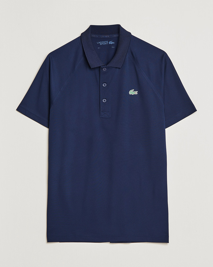 Heren | Polo's | Lacoste Sport | Performance Ribbed Collar Polo Navy